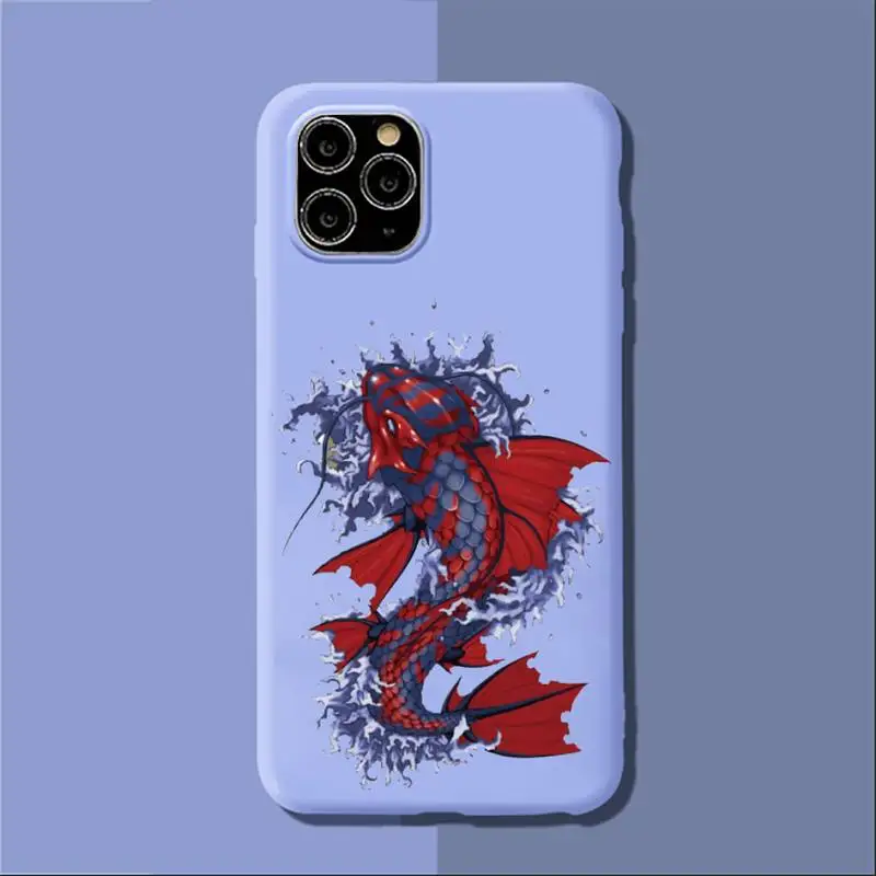 

Lucky Carp Koi Phone Case For IPhone 12 Pro Max 6 6s 7 8 Plus XS XR 12mini Se 2020 Iphone 11 Pro Max Candy Case