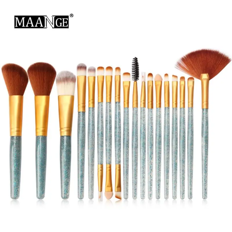 18 шт./компл. кисти для макияжа Набор теней век Пудра карандаш глаз с ресницами