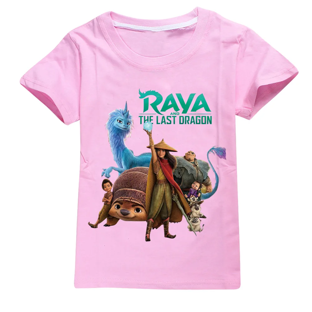 Raya and the Last Dragon Summer T shirt Boys Girls tops cotton t shirt Clothes Kids Black T Shirts Boys Toddler Top tee Clothing