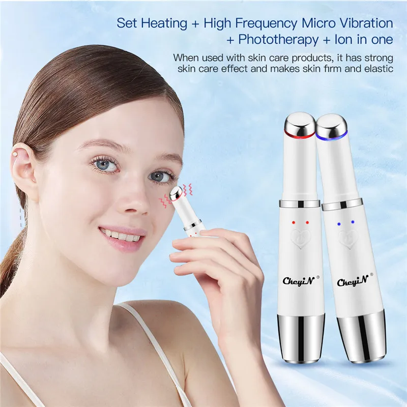 

Heating Therapy Ions Vibration Eye Massager Skin Tightening Dark Circle Remover Wrinkle Anti-Ageing Beauty Lifing Eye Care Devic