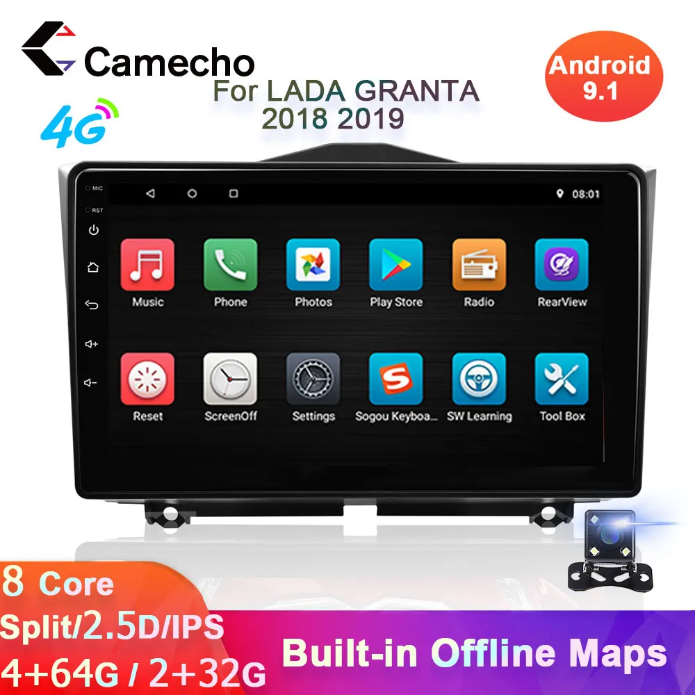 Автомагнитола Camecho 2 Din Android 9 1 мультимедийный видеоплеер с GPS Раздельный сенсорный