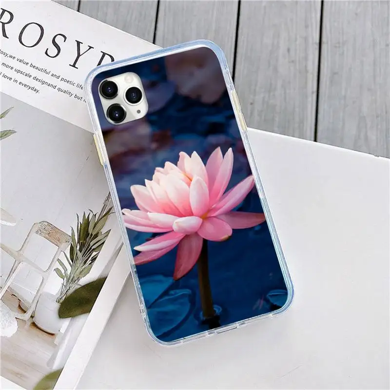 

Lotus Flowers art beautiful flower Phone Case for iPhone 11 12 pro XS MAX 8 7 6 6S Plus X 5S SE 2020 XR mini luxury shell funda