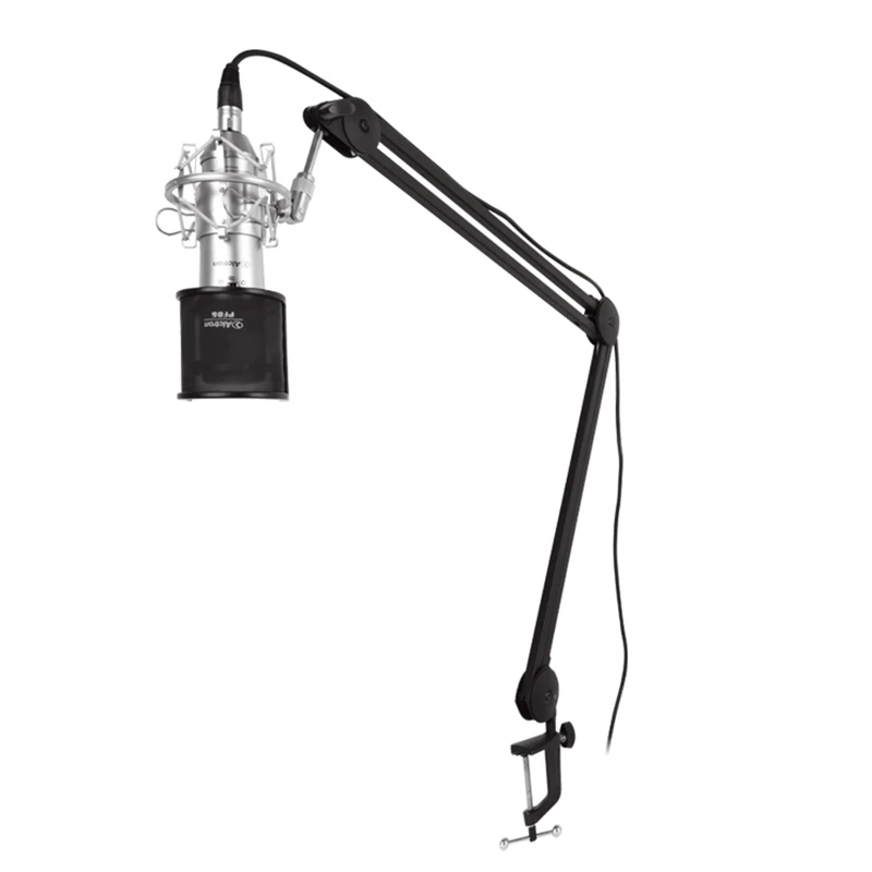 

Alctron MA612 Metal Construction Microphone Stand Overloading Broadcast Stand Scissors Arm Stand for Professional Mic