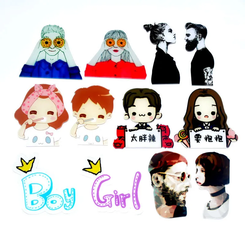 4 шт. DIY акриловые брелки для ключей подвески китайские буквы Горячие слова в сети