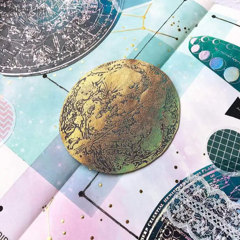 5 шт./партия Горячая штамповка звезда земля напечатанная веленевая писчая бумага