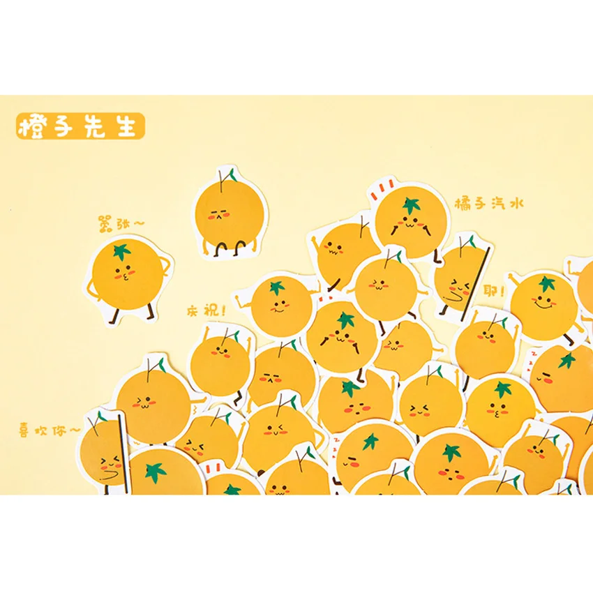 45 шт./упак. Новый фруктовой серией смайлик бумажные наклейки украшения DIY альбом