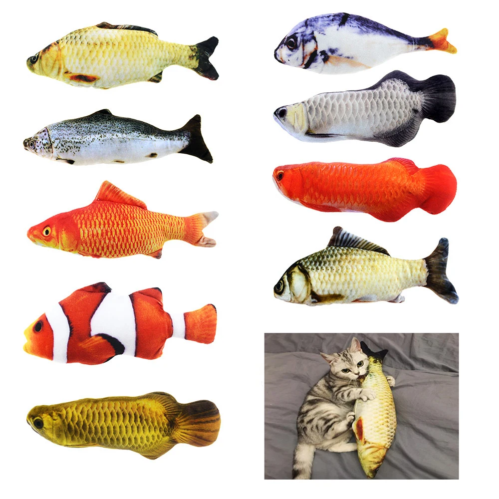 1 шт. плюшевая рыба в разных стилях|Игрушки для кошек| |