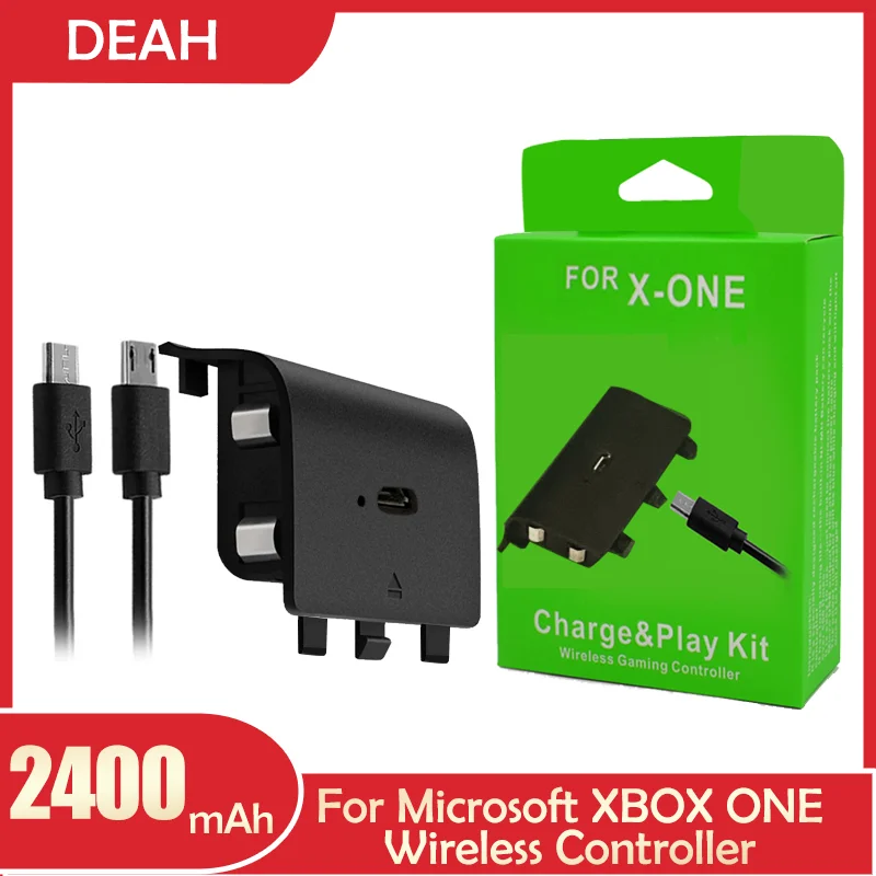 1 шт. 2400 мАч для беспроводного контроллера Xbox One геймпад джойстик аккумуляторная