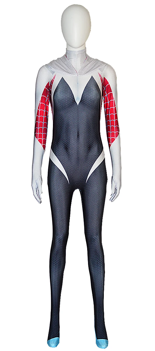 Adults Kids Gwen Stacy Cosplay Costume Superhero Zentai Suit Female Girls Woman Halloween Full Bodysuit |