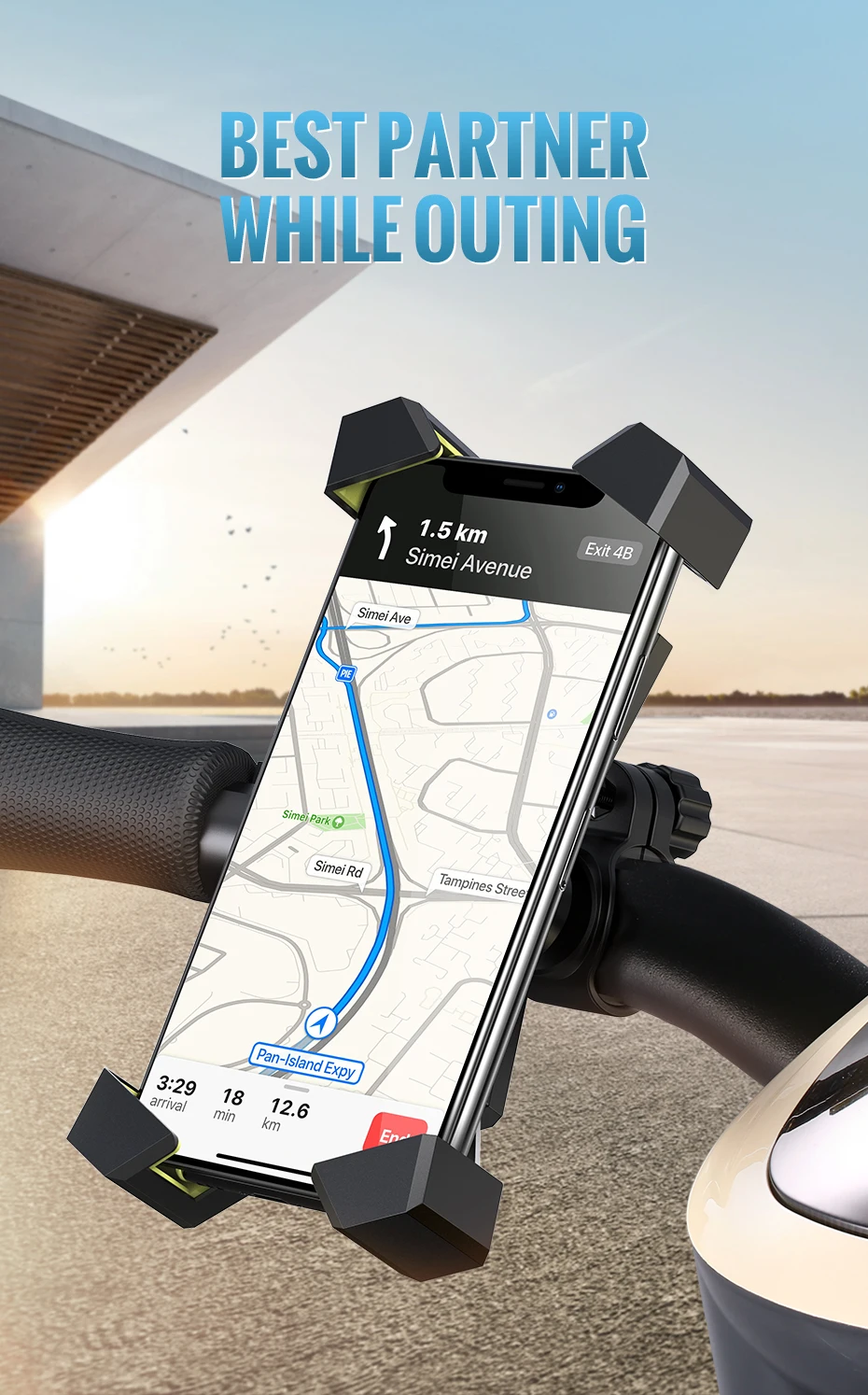Ugreen велосипедный держатель для телефона для iPhone X S 8, держатель для сотового телефона, велосипедный руль, держатель для телефона для samsung, велосипедный держатель для телефона