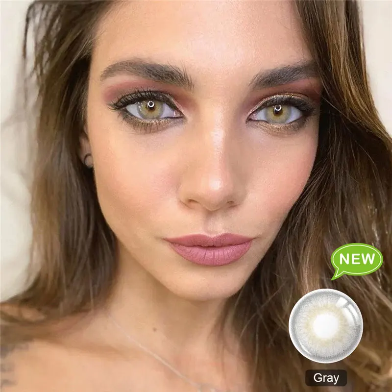 Голубые и серые контактные линзы 1 пара цветных контактных линз для