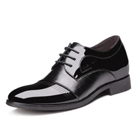 height increasing men patent leather elevator dress shoes men brand derby elegant formal shoes men office wedding suit shoes man