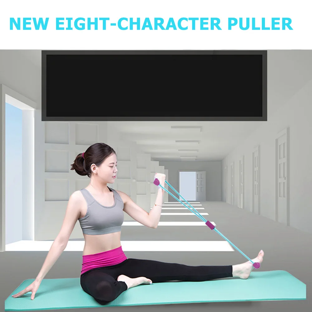 

8 Word Yoga Chest Expander Rope Rubber Elastic Band Fitness Exercise Equipment Resistance Expander Rope Workout Muscle Fitness