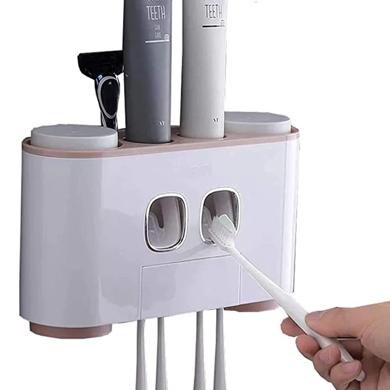 

Bathroom Automatic Toothpaste Squeezer Toothpaste Multi Holder Bathroom accessories set Toothbrush Holder Set