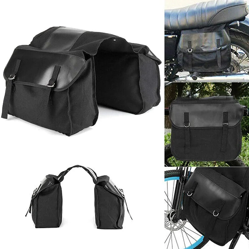 

Universal Backpack Motorcycle Saddle Bag Waterproof - Carrying Rear Saddle Bag Bike Motorcycle Seat Bag(Black)