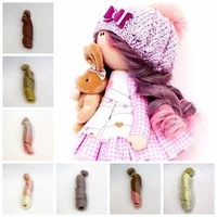 high quality 15cm high temperature heat resistant doll hair for 13 14 16 bjd roman curly hair for russian handmade doll