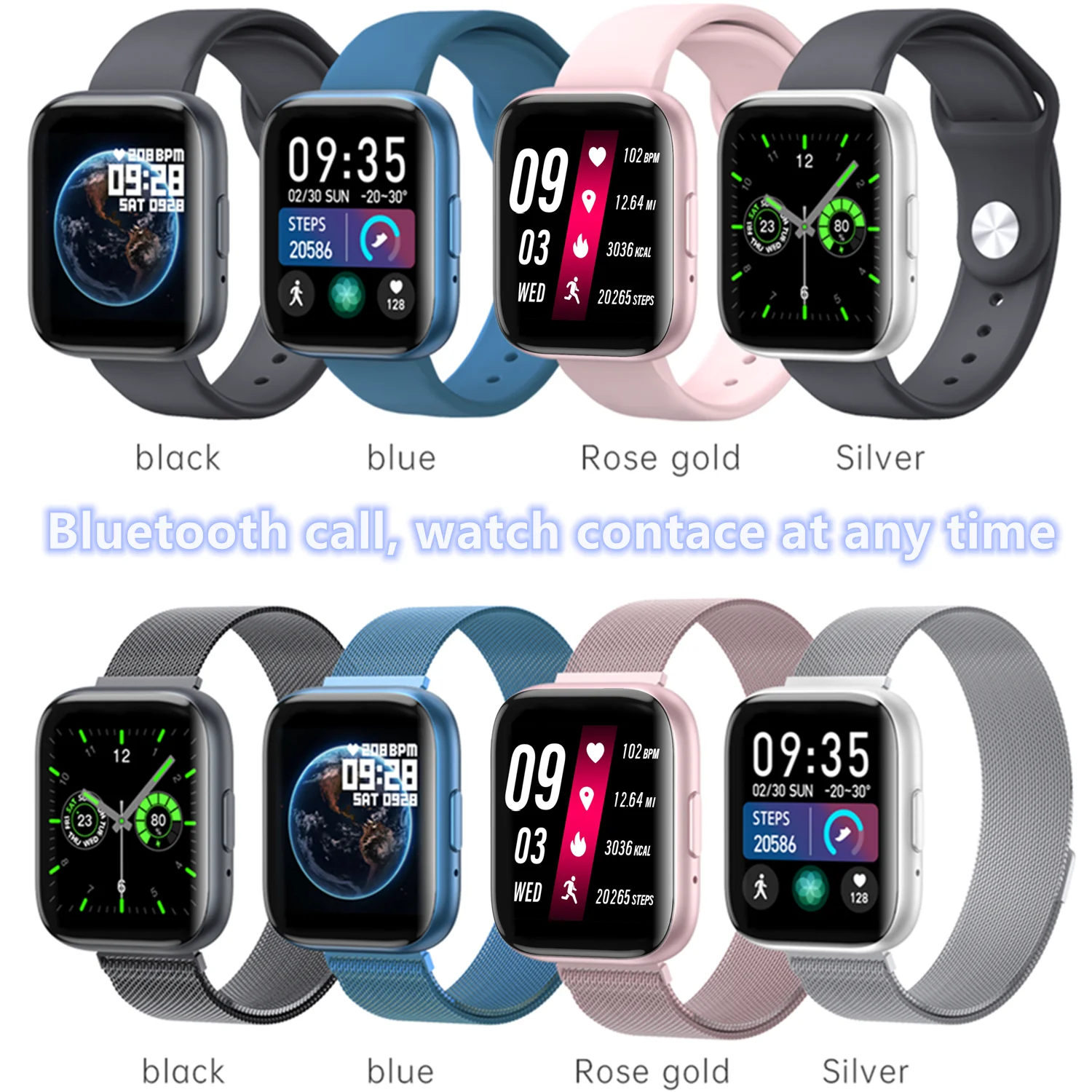 

T99 Smart Watch Sport IPX5 Waterproof Blood Pressure Smart Watchs Bluetooth Call Full Fitness Tracker For Women Men