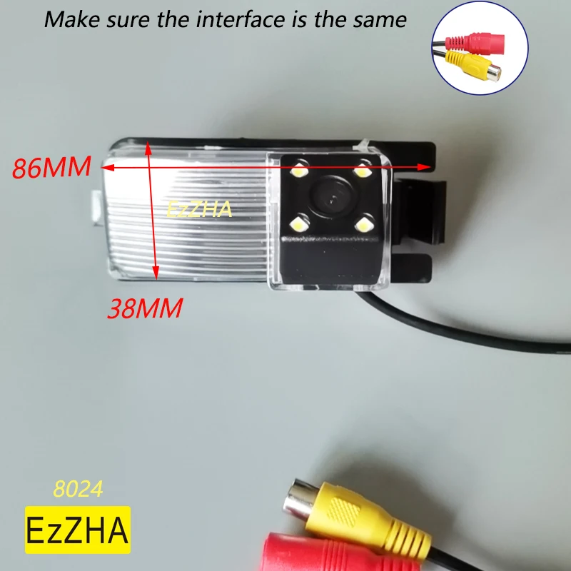 

EzZHA HD Wireless Car CCD Rear Camera 4 8 12 led Night For Nissan Geniss Tiida Livina GF-R 350Z 370Z Sentra Cube Versa Backup