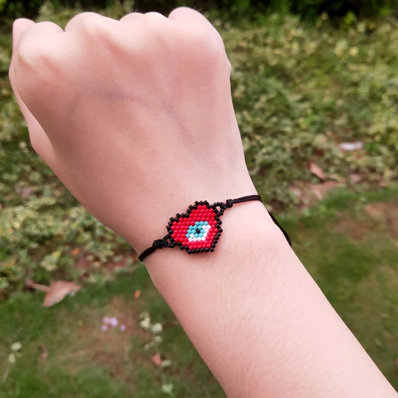 

FAIRYWOO Miyuki Bracelet Jewelry For Women Heart Bracelet Turkish Punk Jewelry Custom Bracelet Best Friend Stretch Bracelets