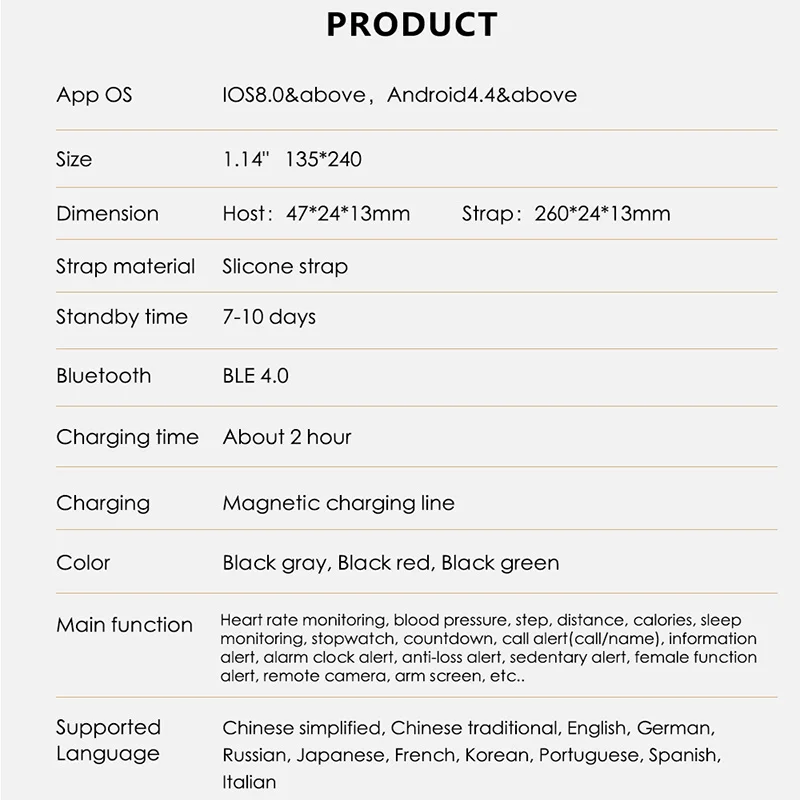 

F21 Smart Bracelet GPS Distance Fitness Activity Tracker IP68 Waterproof Blood Pressure Watch Sleep Monitor PK XIAOMI,Apple