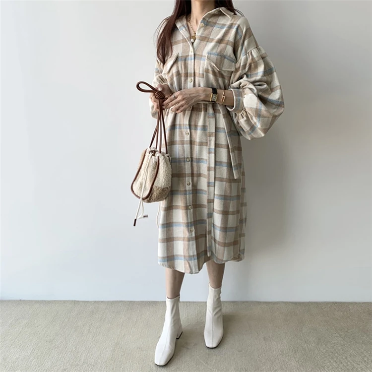 Женское платье с карманами Mozuleva длинное повседневное свободное винтажное в