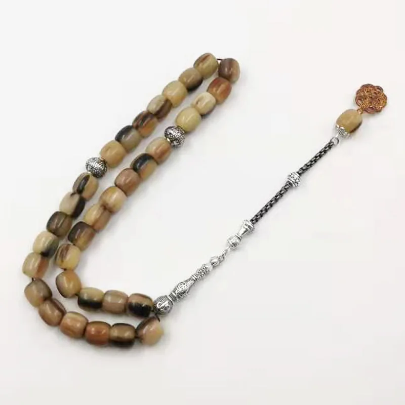 Натуральный бык рога Tasbih мужские 33 Молитвенные Четки из бусин мусульманские четки со специальным цветом Tarbizon