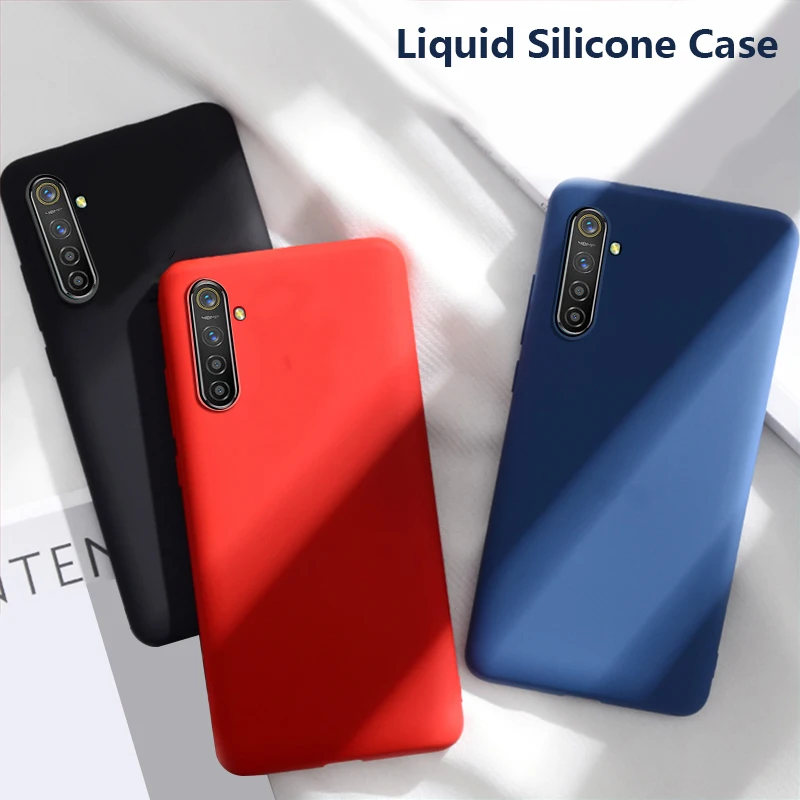 skin friendly case for oppo realme xt liquid silicon case for oppo realme xt slim soft tpu microfiber cover coque realme x2 6 4 free global shipping