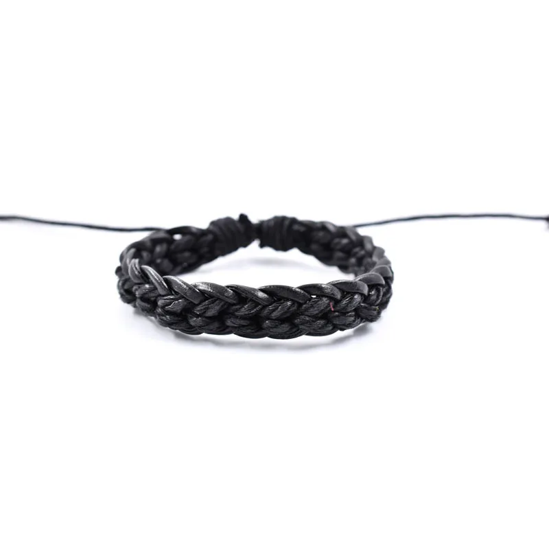 

Classic Woven Leather Bracelet Multilayer Simple Woven Popular Men's Leather Bandage Hand Rope Wristband