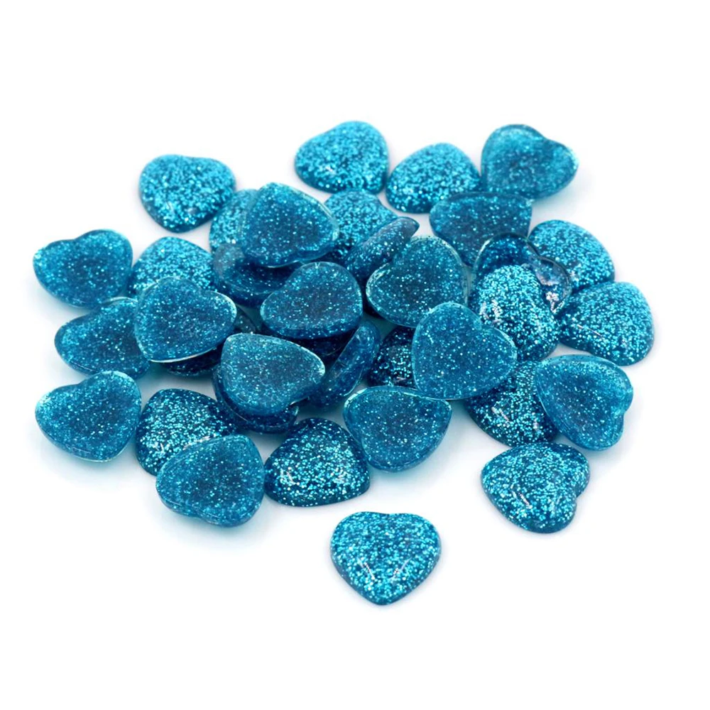New Fashion 40pcs 12mm Heart Style Mix Colors Flat back Resin Cabochons Cameo For Bracelet Earrings accessories | Украшения и