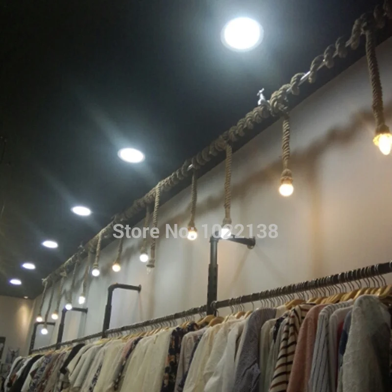 Винтажная веревочная Подвесная лампа креативный индивидуальный светильник в