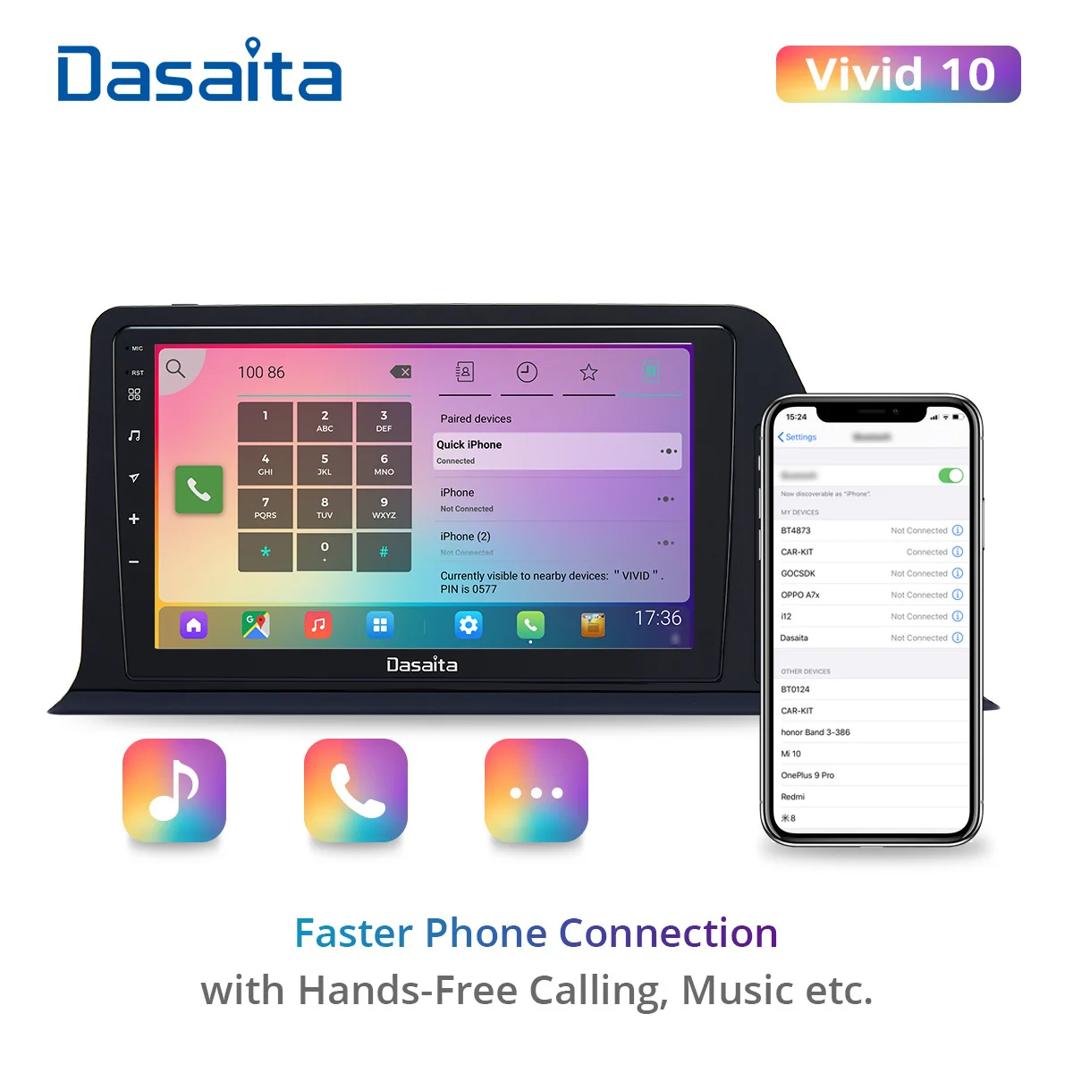 

Dasaita For Toyota CHR 15CM Europe version (15CM height) Android Vehicle car radio bluetooth Navigation 4G RAM 64G ROM IPS DSP