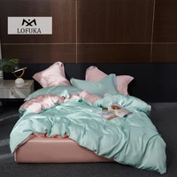 lofuka 100 silk bedding set top grade beauty duvet cover flat sheet pillowcase single double queen king bed set deep sleep