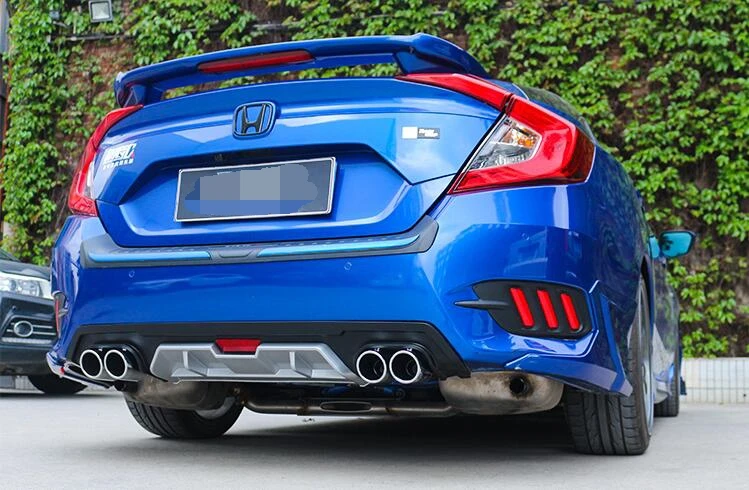 Для HONDA CIVIC ABS задний бампер диффузор защитные бамперы для 2016-2018 Body kit спойлер |