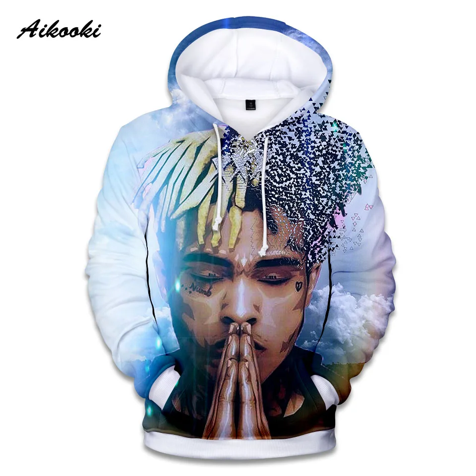 Толстовка Xxxtentacion 3D для мужчин и женщин Свитшот в стиле хип-хоп пуловер раппер с