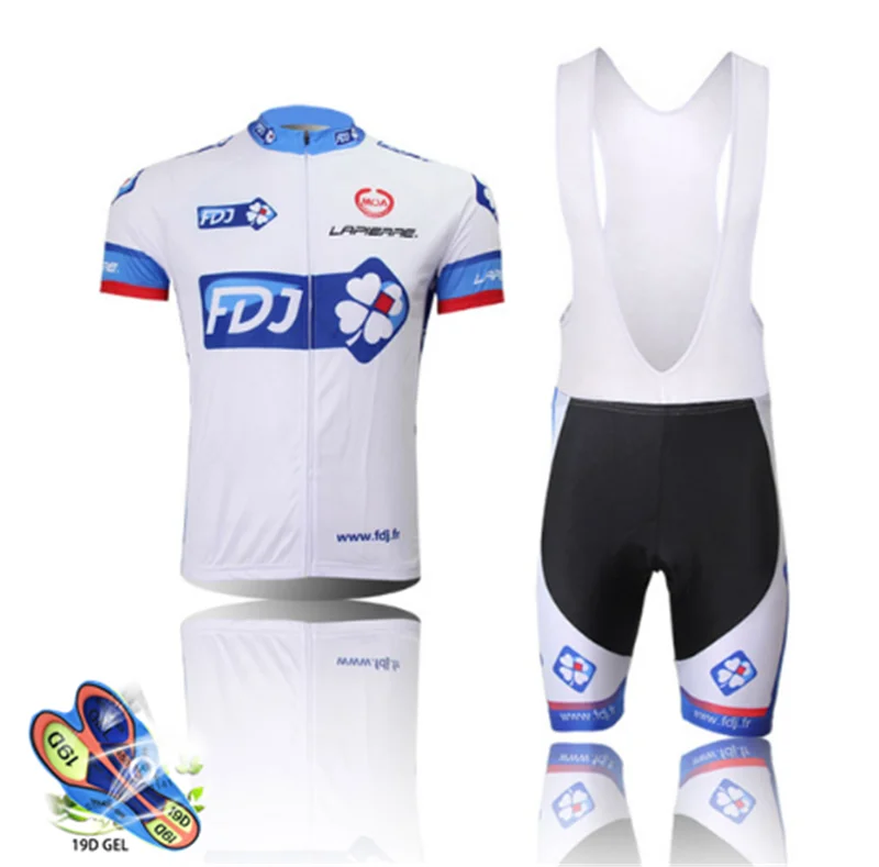 1 Набор для велоспорта Pro Team FDJ одежда для велоспорта велотренажеры комплект велосипедных трикотажных трусов Ropa Ciclismo Hombre комплект для велоспорта - Цвет: 1