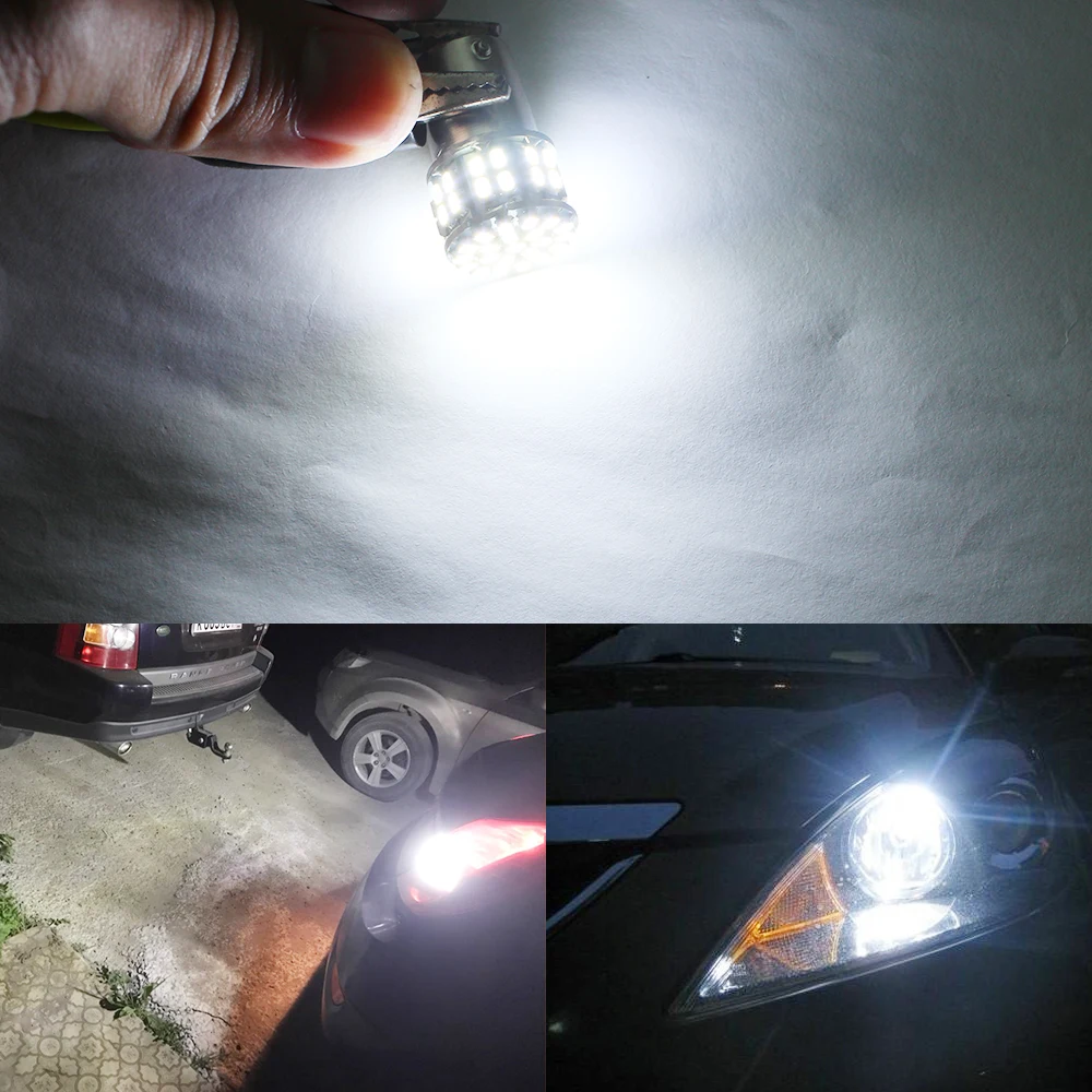 10 шт. 1156 BA15S P21W светодиодный лампы S25 3020 SMD 50 чипов белый автомобильный резервный