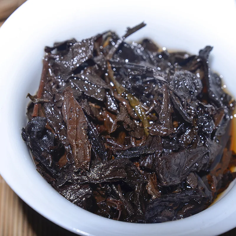 

1990 Yr Chinese Tea Yunnan Ripe Pu'er Tea 500g Oldest Tea Pu'er Ancestor Antique Honey Sweet Dull-red Pu-erh Ancient Tree Pu-erh