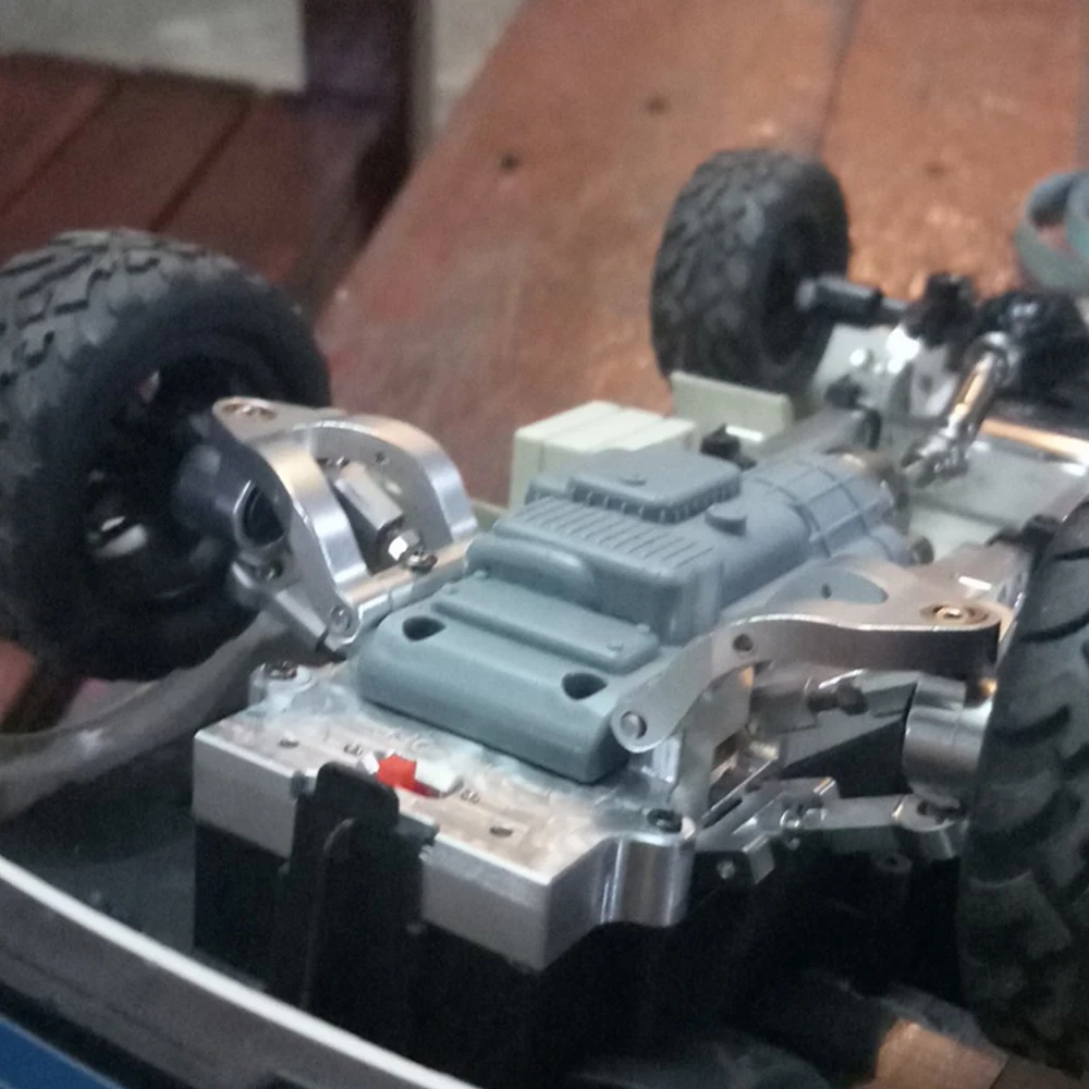 1/10 RC Car WPL D12 CNC Metal superior inferior brazo oscilante taza de direcci&oacute;n nudillo Hex adaptador juego de rodamientos piezas de actualizaci&oacute;n-5