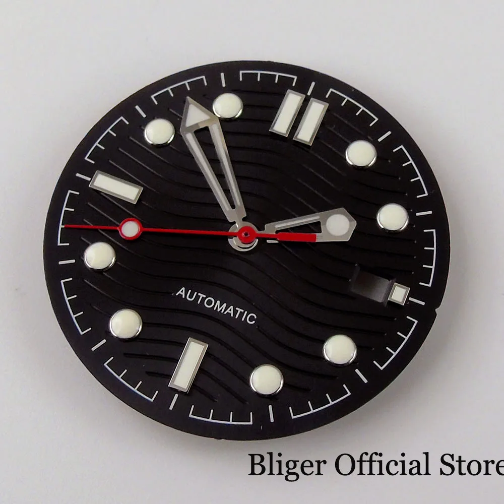 Наручные часы Nologo 31 мм черные белые синие наручные с волнистыми узорами для