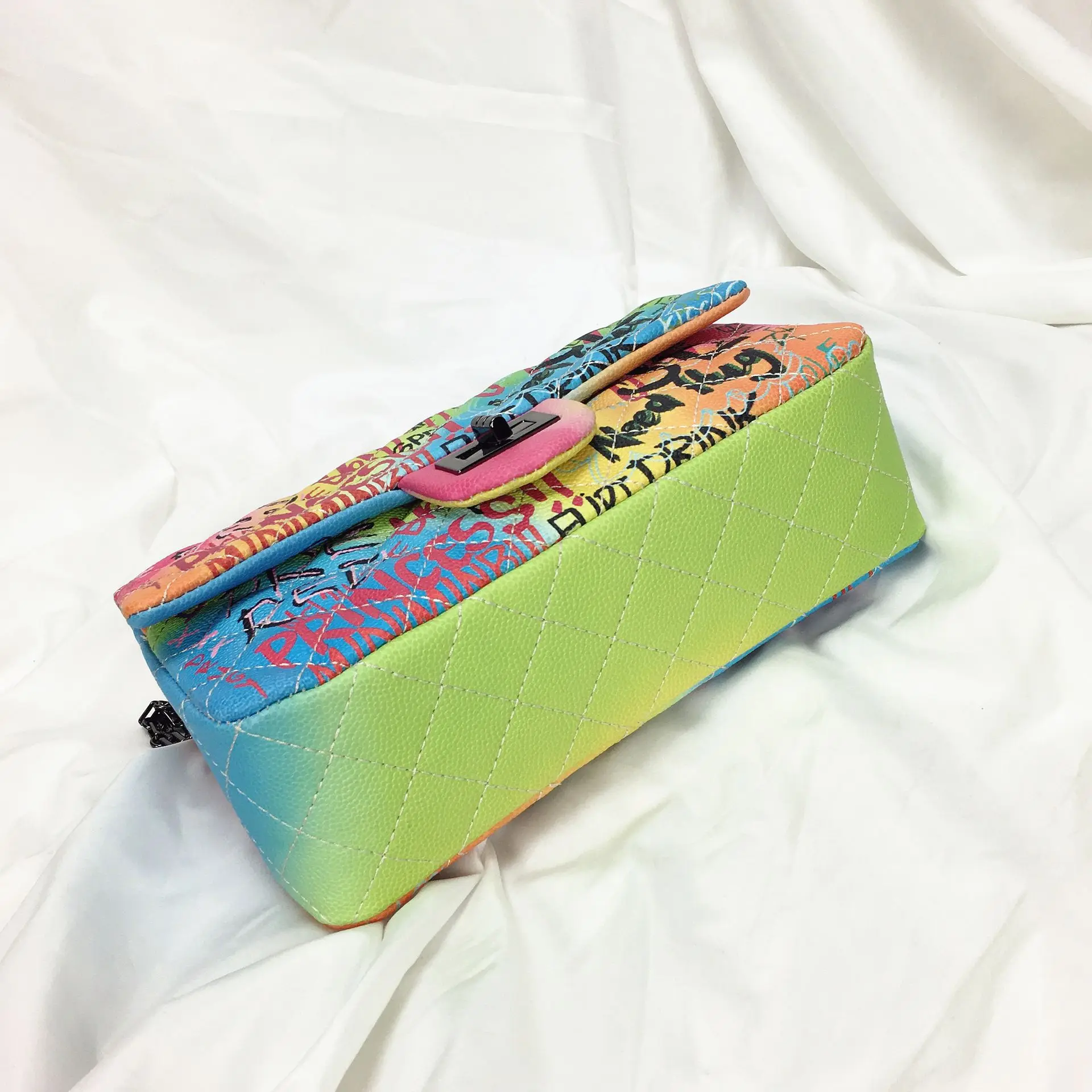 Кожаная сумка с граффити женские сумки через плечо для женщин 2020 роскошные