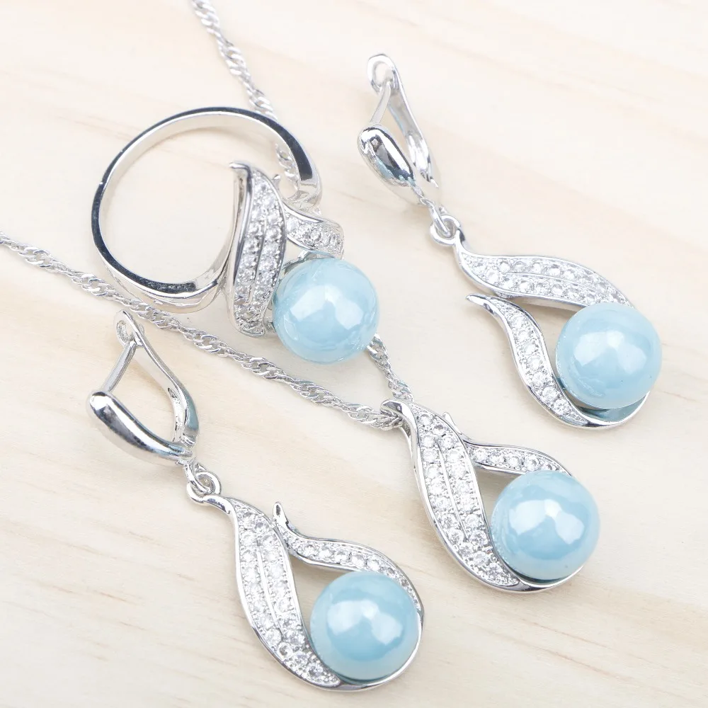 Женский ювелирный комплект из колье и серёг серебра 925 пробы|Ювелирные наборы| |