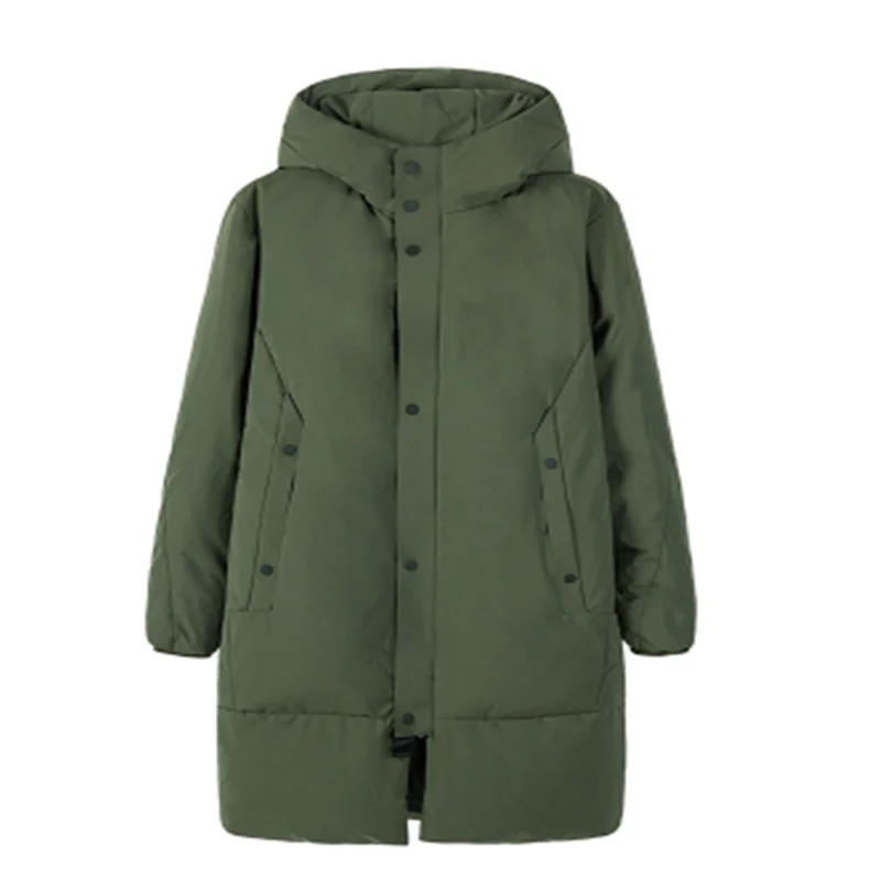Semir длинный уплотненный мужской пуховик 80% утиный пух для молодых зимний ветровка