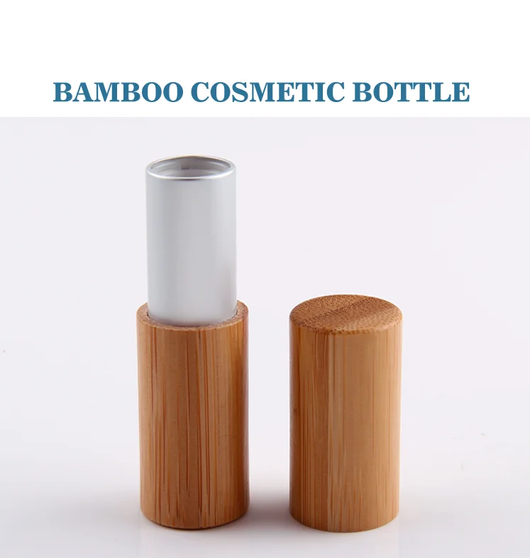 

5g 5ml Bamboo Empty Lip Gloss Container Lipstick Tube DIY Container Lip Balm Tubes Natural Bamboo Lipstick Tube New Wholesale