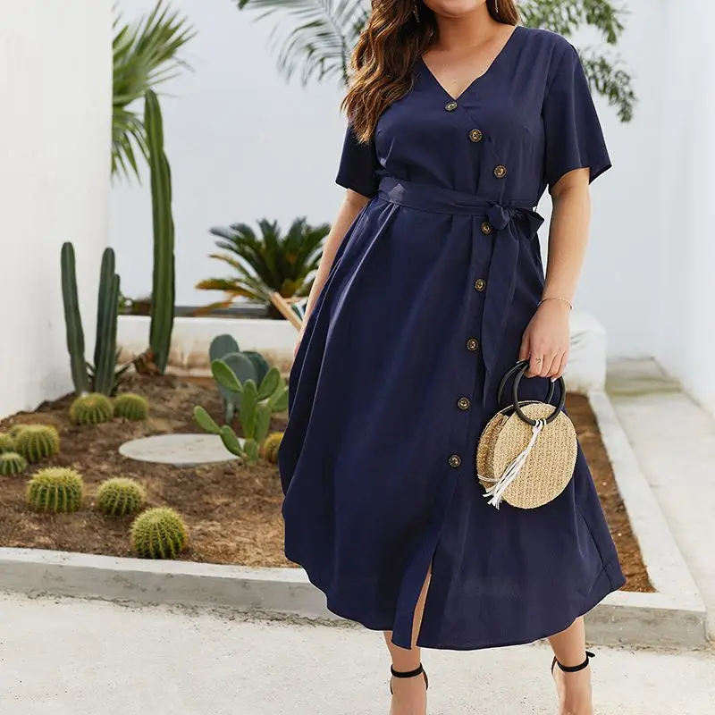 Женское платье большого размера 3xl 4xl длинное vestidos vestido с v образным вырезом
