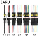 Водонепроницаемый Электрический автомобильный разъем AMP 1P 2P 3P 4P 5P 6P Way, штекер с проводным кабелем для автомобиля, мотоцикла, 1 комплект