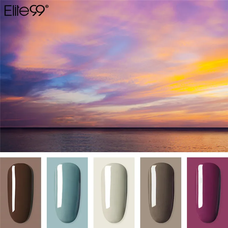 Elite99 10 мл Рождественский Зеленый Гель лак УФ светодиодный серый вареный для