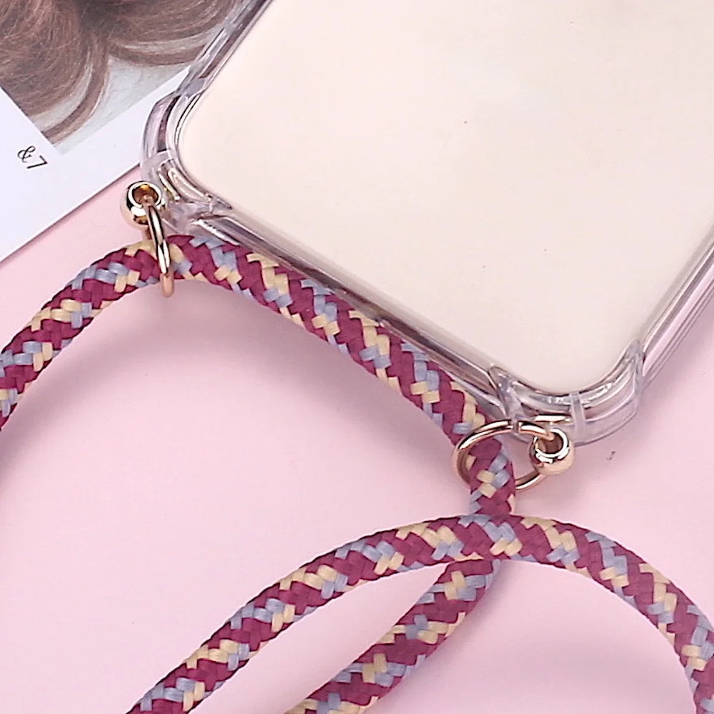 

Strap Cord Travel Necklace Lanyard Mobile Phone Case For iPhone 12 Pro XS Max XR X 11 8Plus