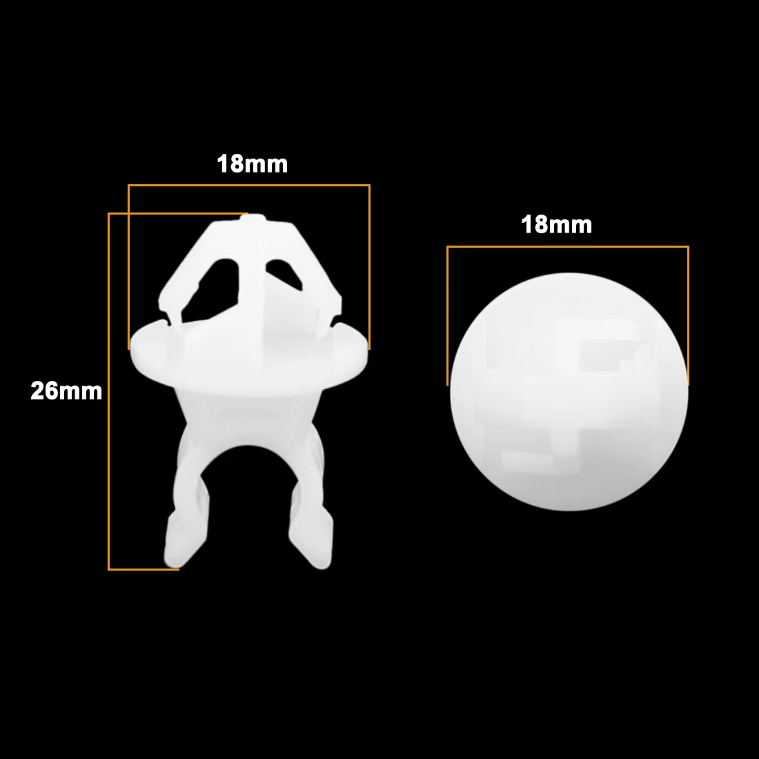 X Autohaux автомобильные 14x11 мм отверстие белые пластиковые заклепки капота опоры