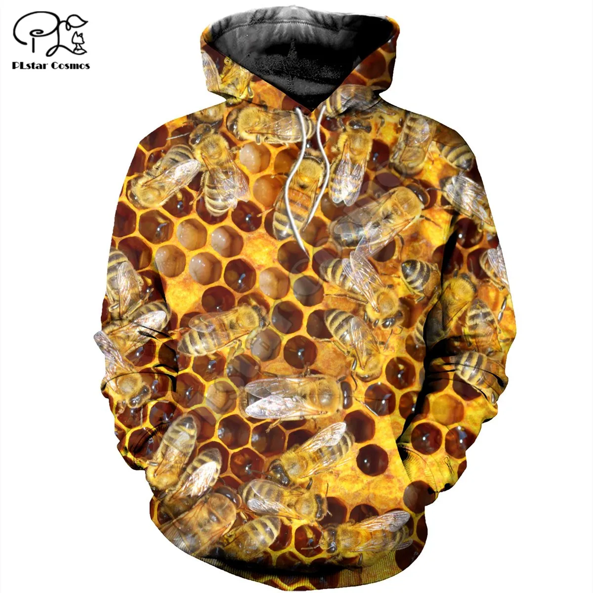 

PLstar Cosmos Funny Animal Honey Bee 3D Print New Fashion Hoodies Sweatshirts Zip Hooded For Men/Women Casual Streetwear B11
