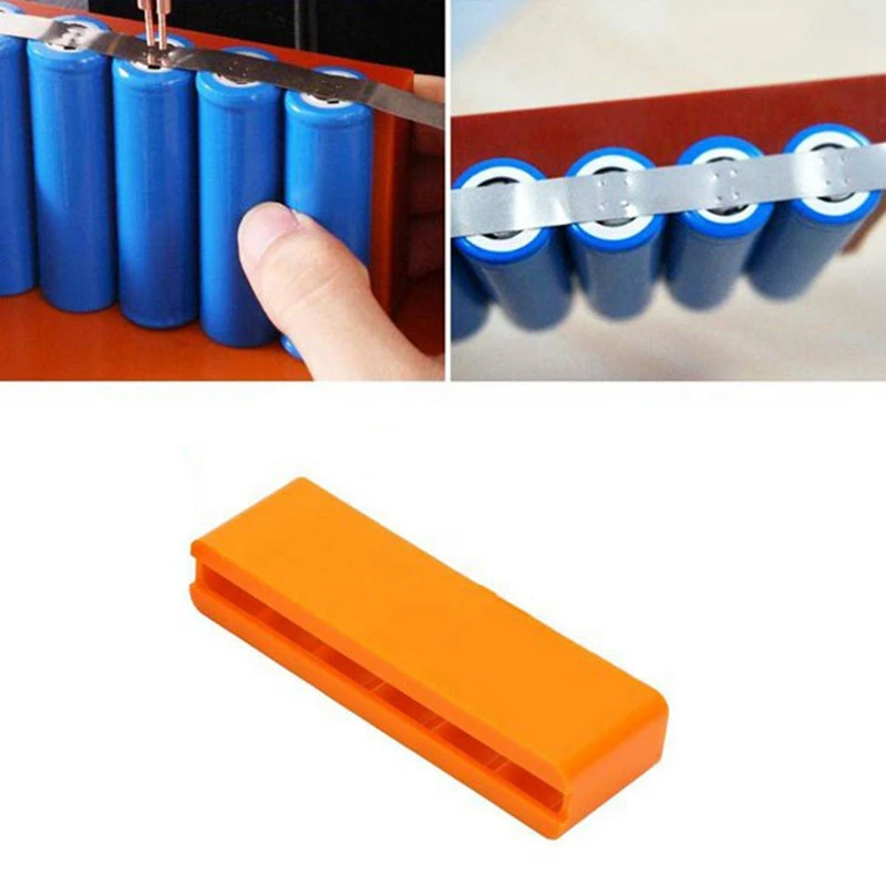 

18650 Battery Fixture Single Row Double Sided Spot Welding Fixed Fixture for Lithium Battery Pack Soldering 6-Section